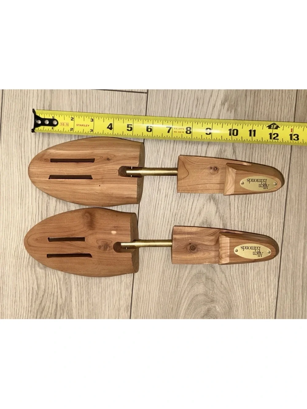Allen Edmonds Large Aromatic Natural Wood Cedar Shoe Trees with Brass Hardware
